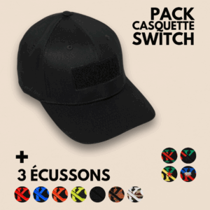 le pack casquette switch – ( 3 écussons velcro) personnalisable