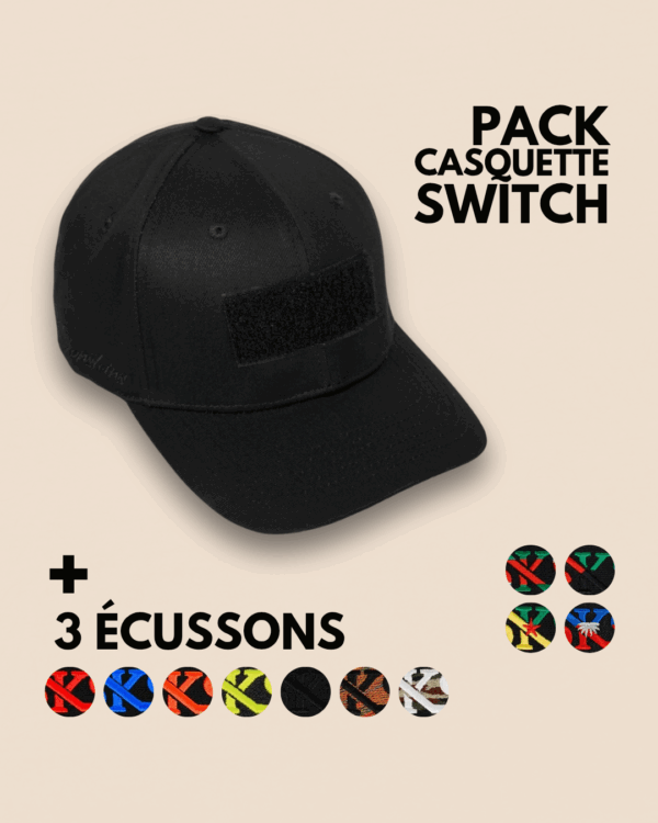 le pack casquette switch – ( 3 écussons velcro) personnalisable